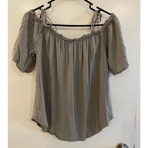 Grey off the shoulder top